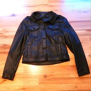 Whit House Black Market Coated Denim Jacket